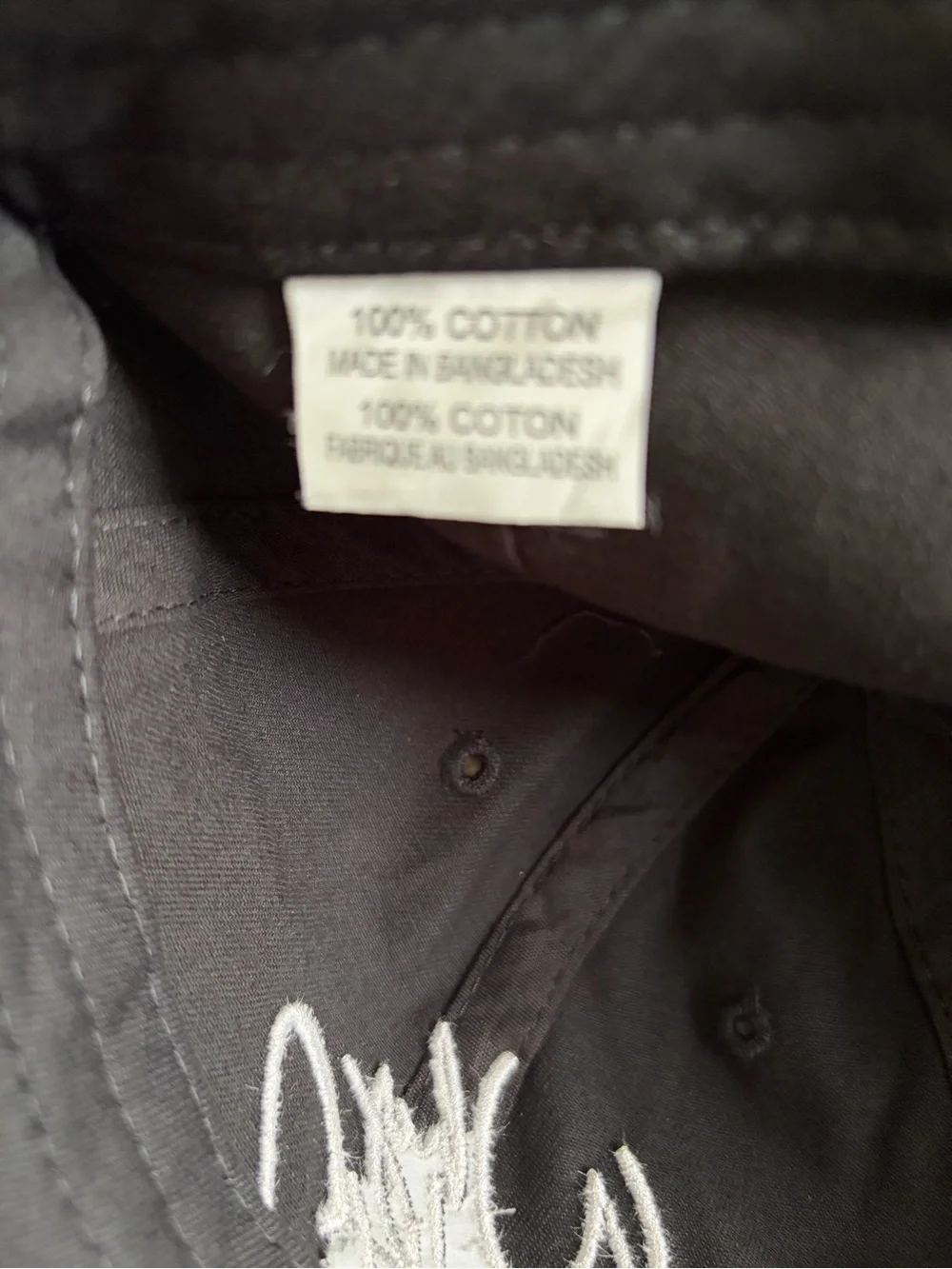 Why Not? Black Embroidered Baseball Cap